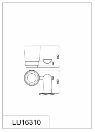 Стакан для зубныйх щеток RUSH Luson LU16310